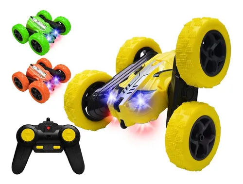 Auto A Radio Control Remoto Todo Terreno Luces Ruedas 360 Color