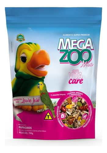 Megazoo - Mix Papagaio - Louro José - 700g