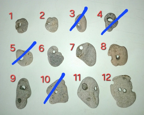 Piedra De Odin. Hagstone. Piedra Bruja. Amuleto. 3 Unidades