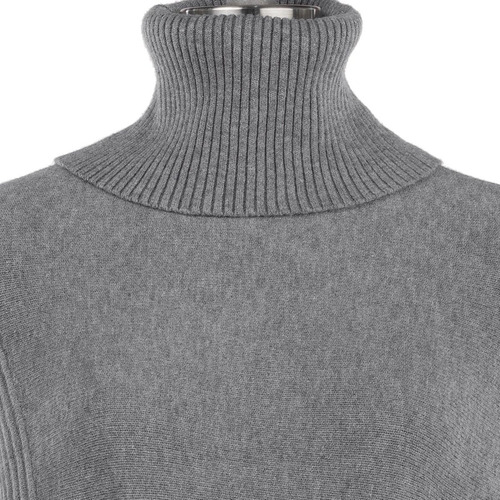 Imagen 5 de 8 de Poncho Capa Cuello Tortuga Tejido Fino Suave Estrech Canale.