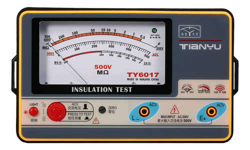 Hefu Ohmímetro Digital Manual Megger - 0-1000m 500v