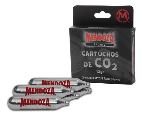 5pack Tanques Cartuchos Gas Co2 Mendoza 12g Pistola Y Rifles