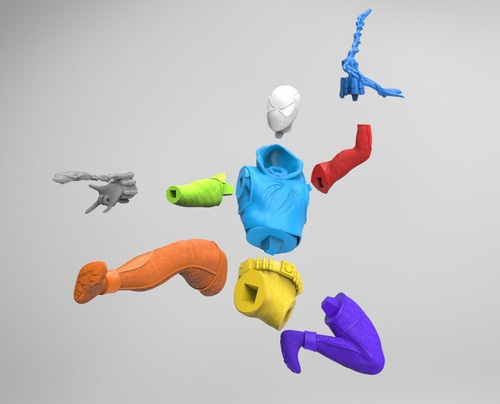 Marvel Scarlet Spiderman Ciudad Stl Obj Impresión 3d