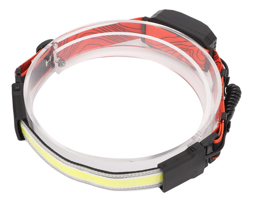Linterna Frontal Led Cob Highlight, Recargable, Roja