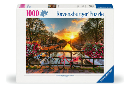 Rompecabezas Ravensburger Bicicletas En Amsterdam 1000 Pzas