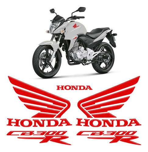 Adesivo Para Moto Honda Cb 300r Vermelho Refletivo Genérico