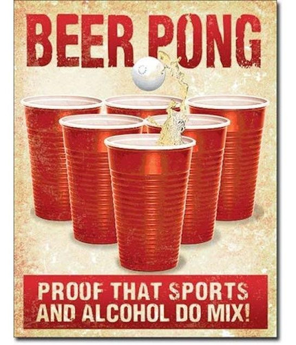 Anuncio Poster Lamina Cartel Beer Pong Deporte