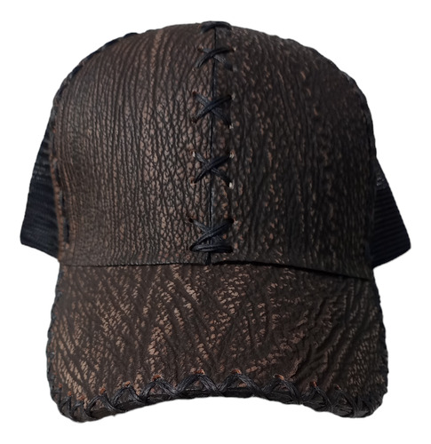 Gorra  De Piel Exotica Tiburón Genuino 