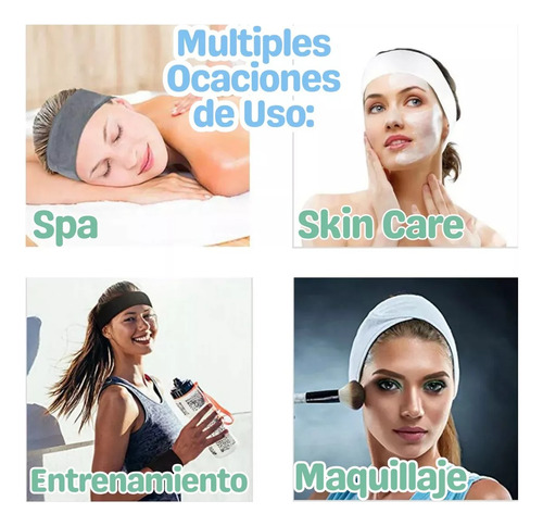 35 Banda Sujetadora De Cabello Maquillaje Diadema Spa Skin Color