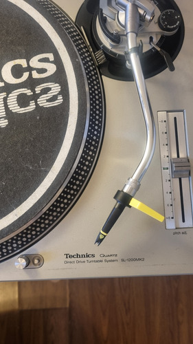 Pick-up Technics Sl 1200 Mk2 Com Case Cromada Prateado
