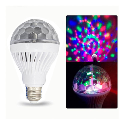 Lampara De Luz De Led De Colores Giratoria Rgb! 3w! E27