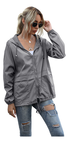 Chaqueta Impermeable Mujer Con Capucha Para Senderismo