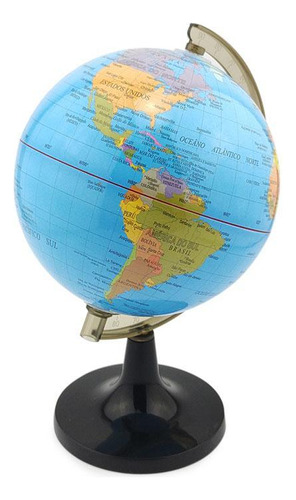 Globo Terrestre 14cm Giratório Mapa Mundi Em Português Base