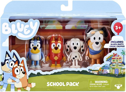 Set De Figuras Bluey Y Amigos School Pack Moose P3