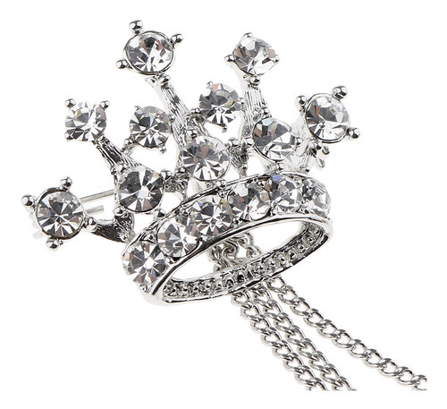 Diamante De Imitación Corona Encantos Broche Cadena Triple Diamante De Imitación Corona Encantos Broche Cadena Triple