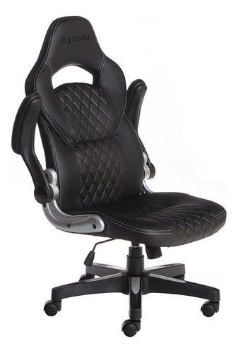 Cadeira de escritório Storm Master gamer ergonômica  preta com estofado de poliuretano