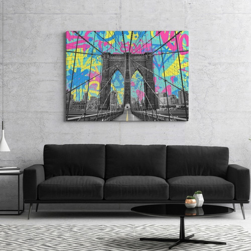 Cuadro-puente Brooklyn-decorativo-moderno-ultra Hd 100x70cm.