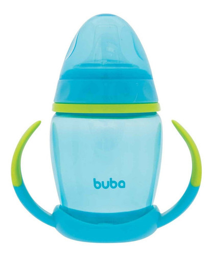 Copo Com Alça Removível Bico Silicone Azul 12636 - Buba