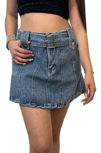 Falda Short Jean Oz3016 Primavera Verano