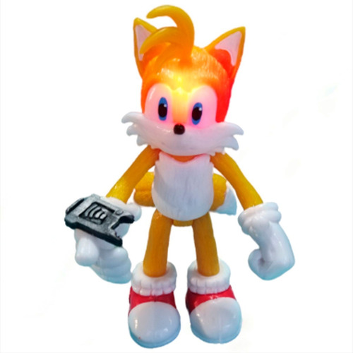 Muñeco De Sonic Tails Luz 24 Cm Articulado 