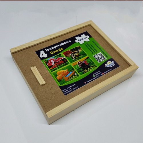 Imagen 3 de 9 de Rompecabezas De Madera Para Niños X 4 Ingeniacrea 6 Pzas C/u
