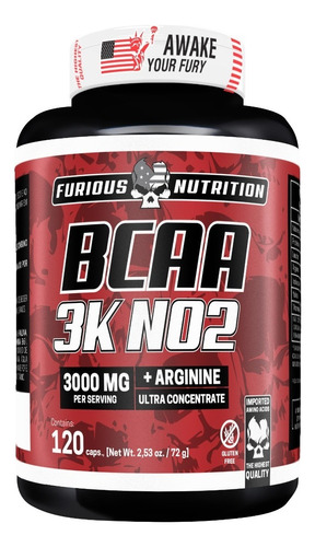 Bcaa 3k 120 Cápsulas Furious Nutrition