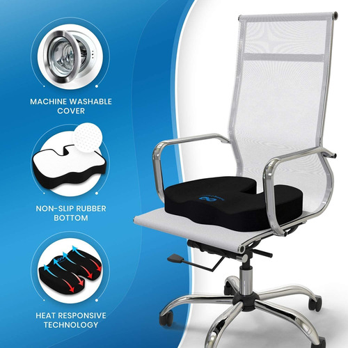 Imagen 4 de 5 de Everlasting Comfort Gel Infused Memory Foam Seat Cushion - V