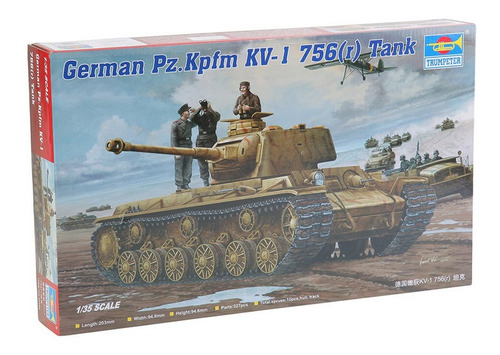 Tanque Alemán Pz. Kpfm Kv-1 756 (r)  Escala 1/35 Armable