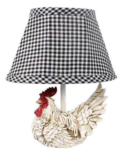 L341wh-up2 Lámpara Decorativa De Granja, Mini Gallo Bl...