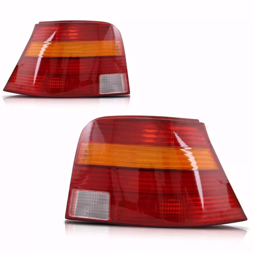 Juego Por 2 Faros Trasero P/ Volkswagen Golf 1999 2000 2001 2002 2003 Tricolor