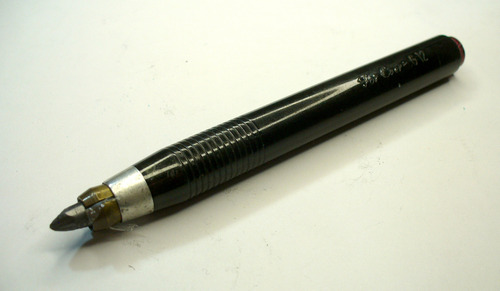 Portaminas Texa Aluminio Para Mina De 6mm. Antiguo Esmaltado Negro (Usado)