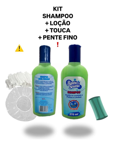 Kit Shampoo E Loção Mata Piolho Na Primeira Aplicação !