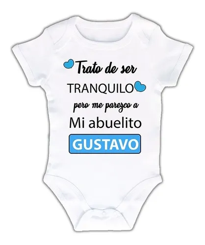 Pañalero Body O Playera Bebé Niñ@ Personalizada Para Abuelos