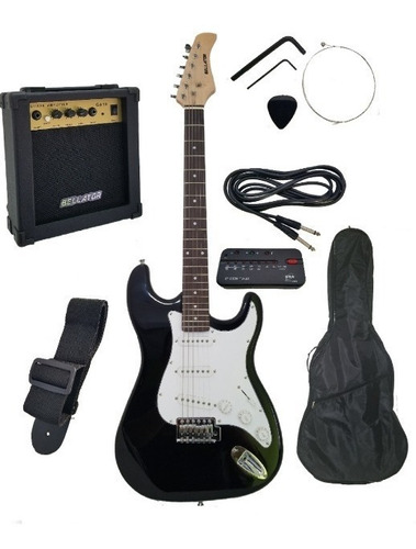 Kit Guitarra Electrica Amplificador Bocina Accesorios Bellat