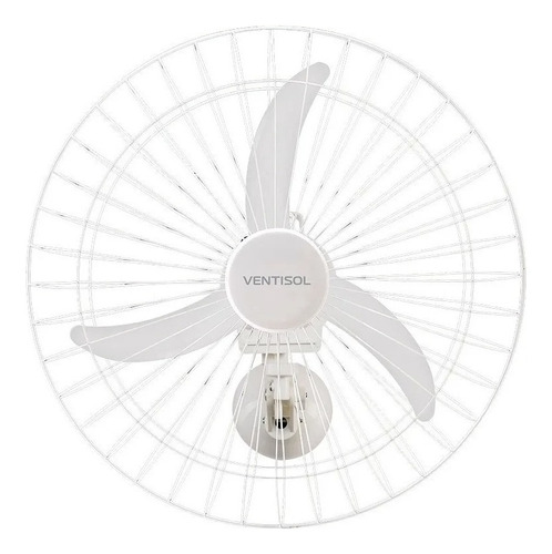 Ventilador de parede Ventisol Comercial branco com 3 pás de  plástico, 60 cm de diâmetro 127 V/220 V