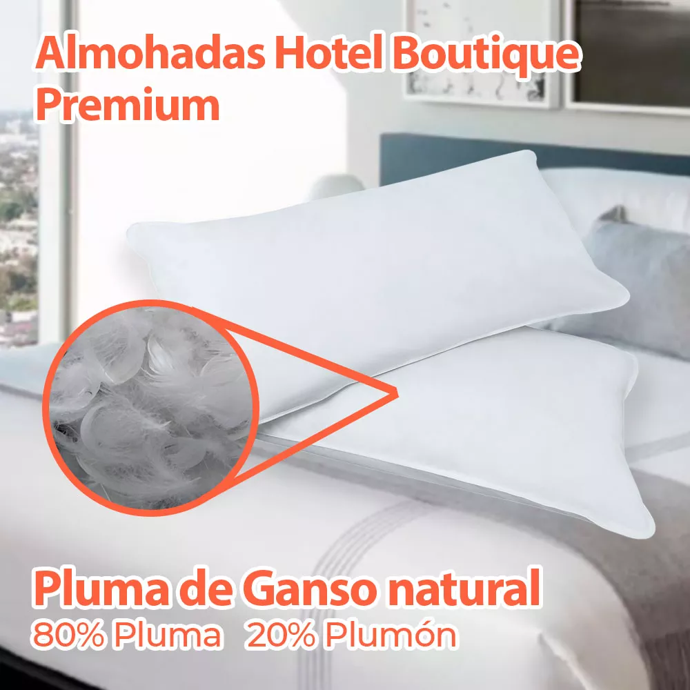 Tercera imagen para búsqueda de almohadas de pluma ganso king