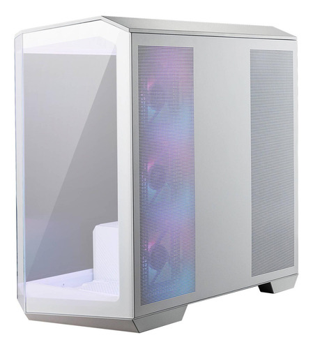 Gabinete Gamer Msi Mag Pano M100r Pz White Micro Atx Micro Torre 4 Fan Cristal Templado