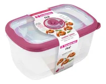 Comprar Set 3 Contenedores Hermeticos Rectangular Flor San Remo