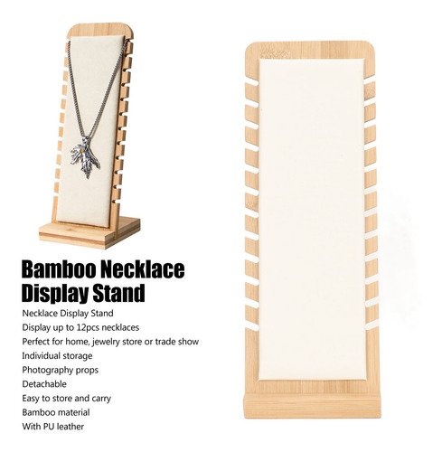 Expositor Organizador De Collares Y Pulseras De Bambú