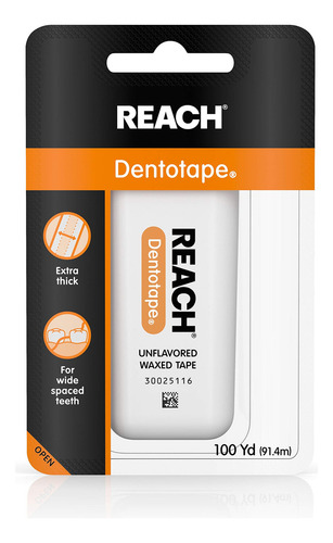 Reach Dentotape Waxed Tape, Unflavored 100 Yards, Pack Of 1