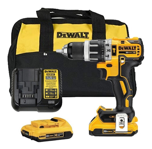 Taladro C/percutor Xr Dewalt + 2 Bat. 20v Litio Dcd796