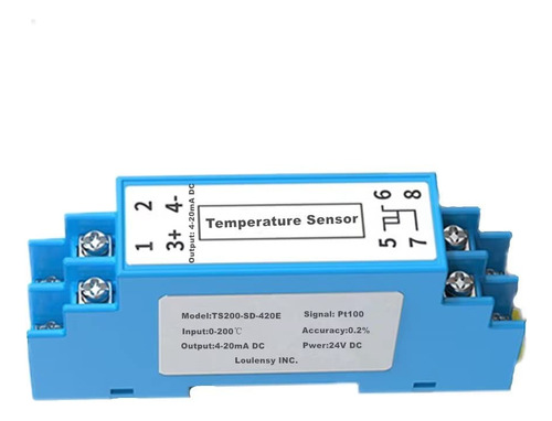 Transductor Transmisor Transformador Pt 100 Salida 0-10v Dc