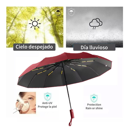 Zzc Guarda-chuva Automático Reforçado Extra Grande De 105
