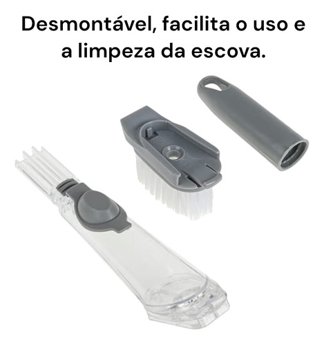 Escova De Limpeza Com Reservatório Para Detergente Multiuso