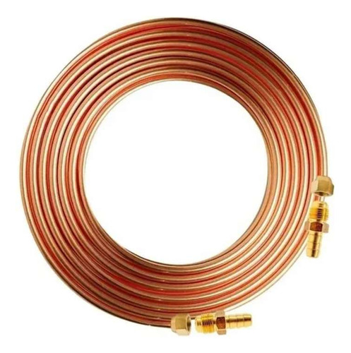 Tubo De Cobre 3/8 P/ Gas P/cozinha 22 Mts Com Bico Mangueira