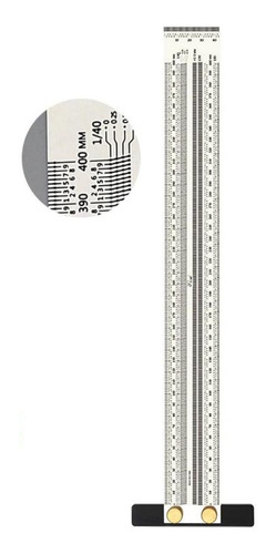 Esquadro Régua Tipo T 40 Cm C/ Escala Marcenaria  Graminho