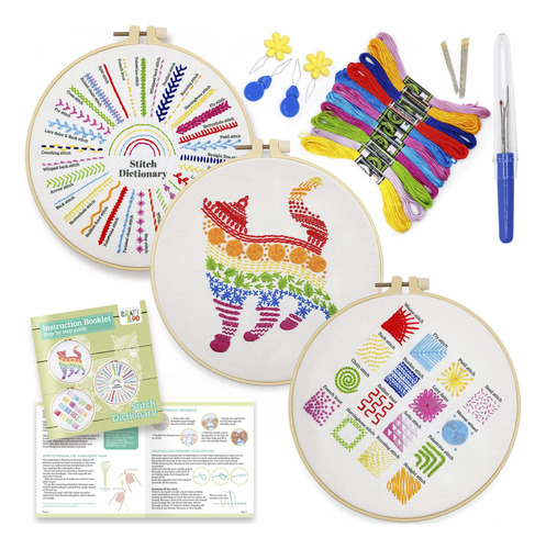 Craftiloo Kit De Bordado Para Principiantes Aprendiendo Las