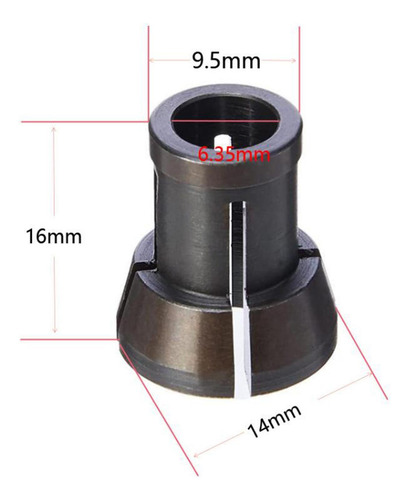 Adaptador De Pinza De Alta Precisión De Acero Al 6,35 Mm