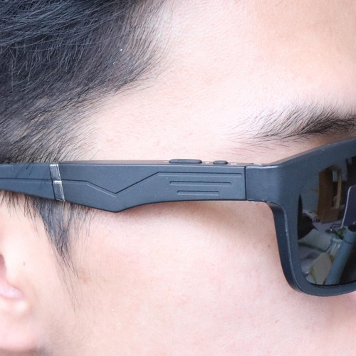 Negro Audio Gafas De Sol Inteligente Mp3 Auriculares Gafas