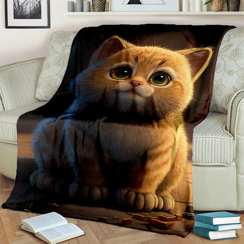Cobertor 150x200cm Cute Calico Cat Garfield Cat Persian Cat